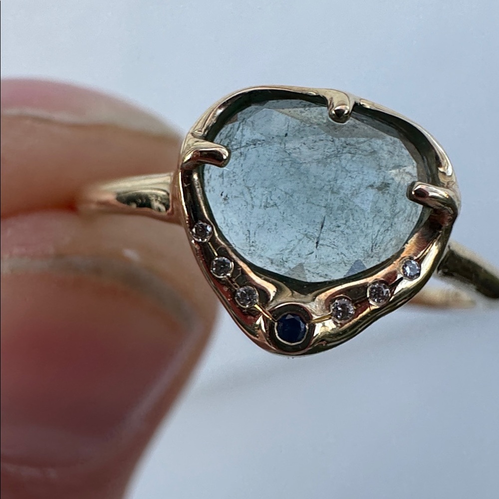 Sirciam 14k yellow gold Sky Shower Tourmaline Ring 8 $1453 - Picture 15 of 15